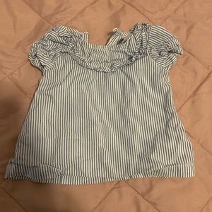 Carters Blue & White Striped Shirt